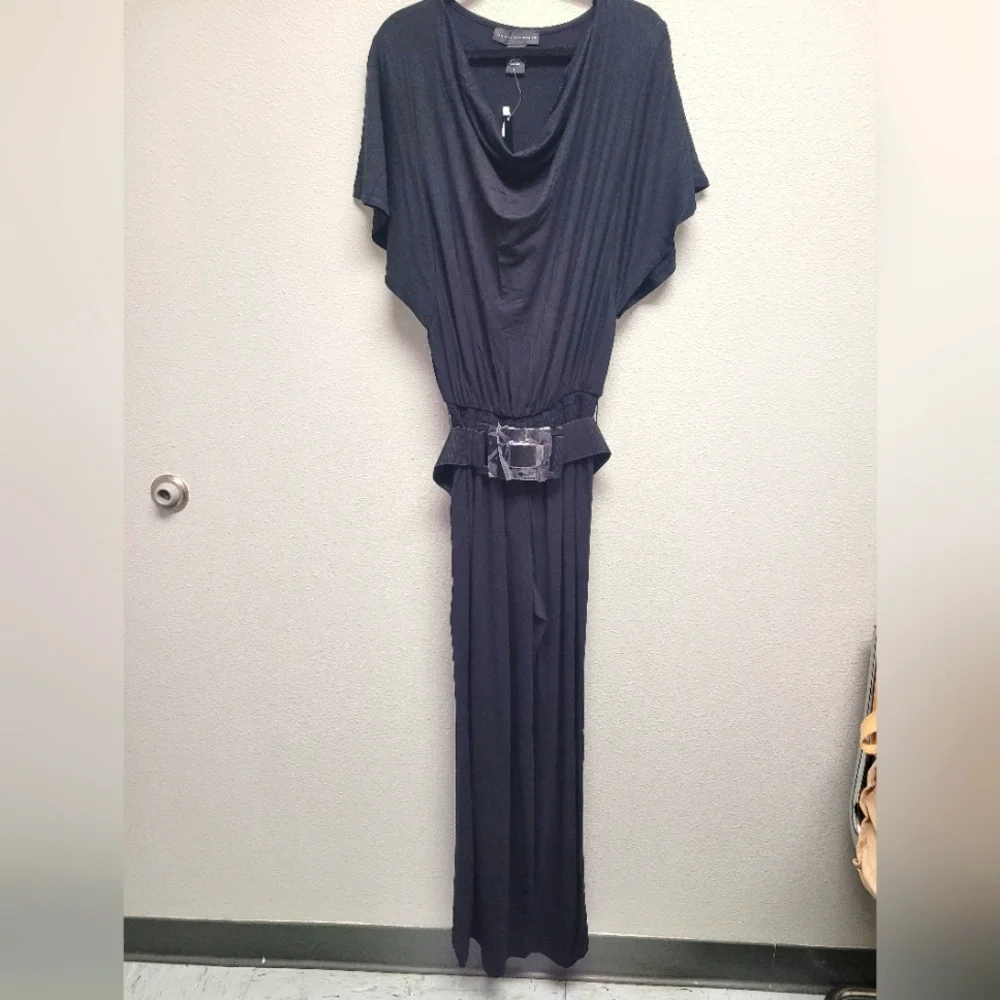 NWT Grace Elements Black Jumpsuit Slouchy‎ Top Flowiy Sleeves Size Small